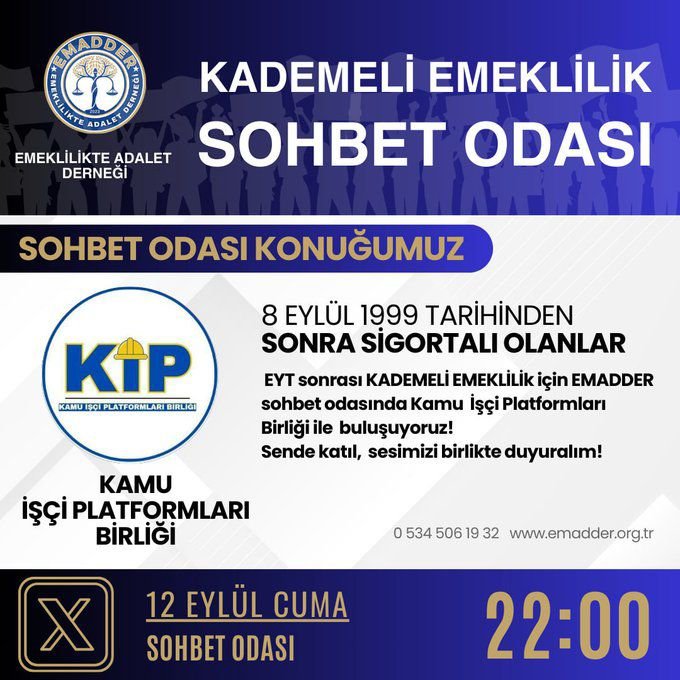 Kamu İşçileri Platformları Birliği ve EMADDER, Kademeli Emeklilik için mücadele ediyor